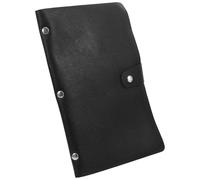 GATHINESS Album de Rangement Noir en Pu et Pvc pour Bureau, Organiseur de Reçus Multifonction 20 Pochettes, Protège Documents et Cartes, Style Unique pour Usage Professionnel