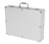GATHINESS Alliage D'aluminium Boîte à Outils Portable Verrouillable Argenté | Transport Facile, Grosse Capacité, Poignée Intégrée, Usage Business et Voyage, pour Remède et Comprimés