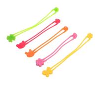 GATHINESS Bandes Élastiques en Silicone Flexibles 5pcs Cuisine et Restaurant, Bracelets de Liaison Réutilisables et Élastiques pour Paquet et Aliments