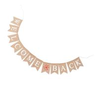 GATHINESS Bannière de Bienvenue Fanions en Queue D'hirondelle en Tissu Non Tissé Suspendue pour Décoration de Fête pour Arbres et Événements