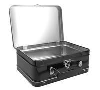 GATHINESS Boîte à Lunch en Fer Noir Rétro avec Couvercle à Charnière et Verrou, Rangement Polyvalent et Facile à Nettoyer, pour Garçon et Filles à L'école ou Pique-niques
