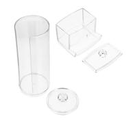 GATHINESS Boîte de Rangement en Transparent et Disques de Coton, Lot de 2 Pièces, Étanche à L'humidité, Facile à Utiliser, pour Coiffeuse à Domicile