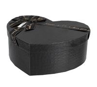 GATHINESS Boîte Présent Forme de Cœur Noire en Papier pour Saint-valentin, Boîte Coffret Délicate et Romantique pour Chocolats et Parfums