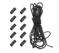 GATHINESS Chaînette à Perles Noire pour Stores Enrouleurs et Stores Romains, Ensemble de 1 Set Connecteurs de Perles en Pom, Compatible et Esthétique pour Rideaux