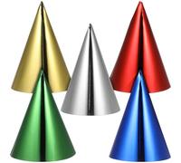 GATHINESS Chapeaux D'anniversaire et Ajustement Confortable en Papier Coniques Colorés Lot de 15 Taille 18,5 Cm Design Classique pour Fête D'anniversaire