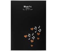 GATHINESS Classeur de Partitions de Piano A4 Noir, Dossier de Documents Portable, Plastique, 6 Pages 4 2 Modifiables, pour Entreprises et Présentations Personnelles