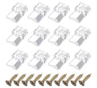 GATHINESS Clips de Fixation Support de Serrage en Verre en ABS et Fer pour Miroir Lot de 50 Facile à Installer , pour Portes et Placards