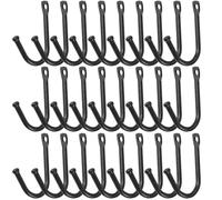 GATHINESS Crochets Muraux en Fer Noir 30pcs Suspendre, Petit Crochet Mural Gain de Place Chambre et Salle de Bain