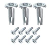 GATHINESS Douilles de Roulette à Tige en Fer Argenté 12 Pièces Inserts de Manchon pour Roulettes Chaise et Meubles en Bois, Remplacement pour Mobilier de Bureau