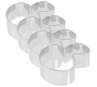 GATHINESS Emporte-pièces Créatifs Accessoires Solides Découpes Intérieures Lot de 4 en Acier Inoxydable Forme Champignon pour Pâtisserie pour Biscuits et Gâteaux