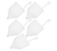 GATHINESS Ensemble de 5 Tasses à Mesurer la Viscosité en Plastique Blanc avec Entonnoirs, pour Tests Précis de Consistance en Atelier de Peinture