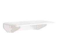 GATHINESS Étagère Murale Flottante Pliable en PP et Abs Blanc, Design Simple et Pratique pour Rangement la Cuisine, Salle de Bain ou Toilettes, Support Mural sans Perçage