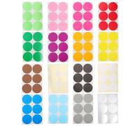 GATHINESS Étiquettes Autocollantes Gestion D'inventaire Rondes Colorées 16 Feuilles Adhésif Fort en Cuivre pour Impression Polyvalente, Pastilles Auto-adhésives Couleur Couleur Aléatoire