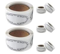 GATHINESS Étiquettes Autocollantes Ovales Blanches pour Organisation pour Bocaux 1200pcs, Surface Écrivable Amovible en Papier la Cuisine et Garde-manger