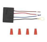 GATHINESS Interrupteur Variateur Tactile Capteurs de Touche pour Lampe de Table 4 Niveaux de Luminosité, Plastique Noir, Accessoires de Connexion Inclus pour Éclairage LED