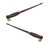 GATHINESS Lot de 2 Porte-plumage de Calligraphie Vintage en Résine et Bois Foncé, Stylo Oblique Solide Optimisé pour Débutants, pour Dessin et Écriture Élégante