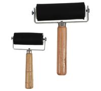 GATHINESS Lot de 2 Rouleaux à Peinture en Caoutchouc, Rouleau Moyen et Grand, Outil Polyvalent pour Impression, Gravure et Scrapbooking, pour Peinture Large et Artisanat Créatif