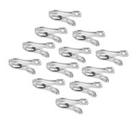 GATHINESS Lot de 20 Clips de Serrage en Acier Inoxydable Multifonctionnels Argentés, Pinces Faciles à Ouvrir pour Cordes et Serviettes en Intérieur et Extérieur