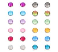 GATHINESS Marqueurs Magnétiques en Acrylique Colorés pour Verre, Réutilisables, 24 Pièces, pour Fêtes Fraternité et Soirées Cocktail Couleur Aléatoire