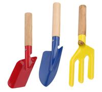 GATHINESS Outils de Jardinage Pelles de Jardin Manches en Bois Ensemble de 3 en Métal Résistantes pour Planter et Ameublir Le Sol Travail de Jardin
