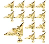 GATHINESS Pieds de Meubles Installation Simple 20pcs Protection des Coins en Alliage de Zinc Doré Design Rétro Délicat pour Coffret Bijoux pour Boîte en Bois