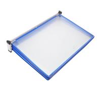 GATHINESS Porte-Documents Mural A4 à 5 Panneaux, Double Face, PVC et Fer | Inclinaison pour Lecture Rapide, 10 Poches Transparentes, Protection la Poussière, Bleu