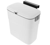 GATHINESS Poubelle Cuisine 9l Blanche Couvercle, Porte Coulissante | Ouverture Élargie, PP et Abs, Montage sur Porte de Placard sans Perçage, Usage la Cuisine et Salle de Bain