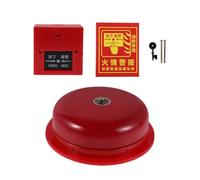 GATHINESS Rouge Sonnette Autocollant et D'alarme Bouton 6 Pouces Incendie | Signal Sonore Puissant, Activation Rapide, Usage Entrepôt et Exercice, Accessoires Bouton et Autocollant