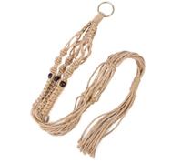 GATHINESS Support à Suspendre Macramé en Corde de Coton Beige pour Jardinière pour Pot Rond ou Carré, à Suspendre au Plafond Mur, Cuisine ou Plafond Haut