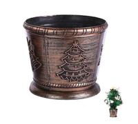 GATHINESS Support Réutilisable pour Sapin de Noël en Plastique, Seau Café | Format Compact pour Bureau ou Table, Motif Soigné, Base Stable pour Arbre Artificiel et Ornements