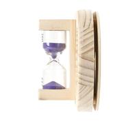 GATHINESS Thermomètre et Hygromètre de Sauna Précis avec Minuterie Sablier 15, Double Cadran en Bois et Verre, Résistant la Chaleur pour Salle de Sauna Intérieure