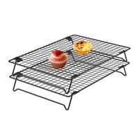 Gatphy 2PCS Grille de Refroidissementen 34x24x6cm en Acier Inoxydable Empilables Pliables Rectangulaires pour Grillades, Gaufres, Tartes, Pain, Biscuits, Cupcakes