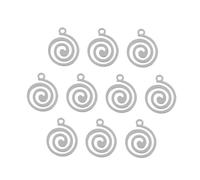 Gatuida 10 Pendentifs Ajourés en Acier Inoxydable, Ornement de Spirale, Décoration Intérieure et Suspendue Créative, Lot de 10 Pièces pour Bijoux Diy, Accessoires pour Fête et Artisanat