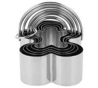 Gatuida 10 Pièces Emporte-pièce Mousse en Acier Inoxydable Poignée | Usage Maison ou Boulangerie, Fromage, Design Créatif, Couleur Argenté