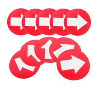 Gatuida 10 Pièces Marqueur Fléché Adhésif en PVC Rouge, Panneau Réfléchissant Étanche pour Camping en Extérieur, Balises de Sentier à Haute Visibilité et Navigation Facile