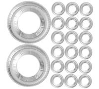 Gatuida 100pièces Couvre-brûleurs Ronds Aluminium Protections pour Cuisinière à Gaz Protège-plaques de Cuisson Réutilisables pour Cuisine