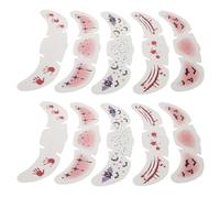 Gatuida 10pièces Autocollants Visage Maquillage Halloween Lot De Stickers Effet Taches De Rousseur Imperméables Tatouages Temporaires Cosplay Usage Quotidien