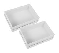 Gatuida 2 Pièces Boîte et Kraft en Blanche Papier Rectangulaire Présent | Demande en Mariage, Anniversaire, Noël, Coffret pour Montre et Bougies