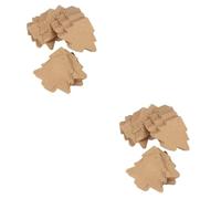 Gatuida 200 Pièces Étiquette en Papier Kraft Festonné Sapin de Noël 5,5 | Carte Vierge Style Shabby Chic, Cordons Bruns Inclus, Lot, Teinte Kaki