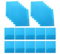 Gatuida 24 Pièces Classeur Pochette en PP Bleu à Deux Poches pour Bureau | Double Compartiment, Tri des Documents A4, Style Élégant et Professionnel, Usage au Bureau