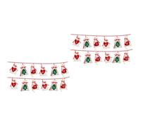 Gatuida 24 Pièces Couronne de Noël Calendrier Suspendu en Tissu pour | Décoration Délicate, Crée une Ambiance Festive, Facile à Nettoyer, Usage Noël et Nouvel An