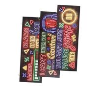Gatuida 3pièces Décor Bois Néon Pour Chambre De Gamer Enseignes Murales Bois Pour Décoration De Chambre Et Salle De Jeux