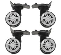 Gatuida 4 Paires de roulettes pivotantes silencieuses pour Valise - Roues de Rechange Robustes en Caoutchouc - Roulements Silencieux pour Malle, Trolley et Valise de Voyage