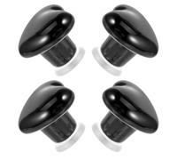 Gatuida 4 Pièces Assistant Bouton Poussoir de Toilette de Cœur Noir, Accessoire Wc en Céramique et Cuivre, Installation Facile pour Toilettes à Domicile ou Publiques