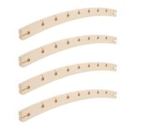 Gatuida 4 Pièces Barre de Hamac en Bois Courbée 9 Trous Anti-basculement | Détachable, Support Stable et Installation Simple, pour Hamacs en Corde Tissu, Camping et Jardin