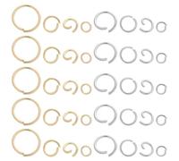 Gatuida 400 joints toriques en acier inoxydable, anneaux de jonction de 4 | Anneaux de jonction ouverts dorés et argentés pour boucles d'oreilles, bracelets, colliers, porte-clés et accessoires