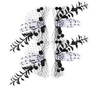 Gatuida 4pièces Pince à Cheveux Main Fantôme Barrettes Zombie Crâne Coiffes Squelette Horreur Accessoires Punk Halloween Décorations Fête Halloween