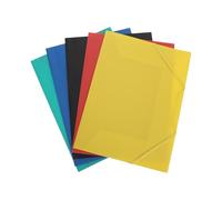 Gatuida 5 Pièces Chemise Plastique à Cordon Élastique, Rangement Pliable Compact, Structure Gain de Place, pour Papiers de Différents Formats, École et Maison, Étudiants