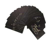 Gatuida 50 Pièces Cartes de Remerciement, Légères et Portables | Carte Merci pour Votre Commande, Style Délicat, pour Présent Floral et Colis, Étiquette Noire