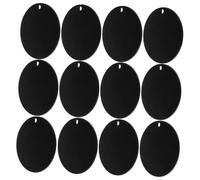 Gatuida 50 pièces Disques Ronds Acrylique Noir avec Blanks Porte-clés pour Décoration de Fête Surface Lisse pour Gravure DIY et Création Accessoires